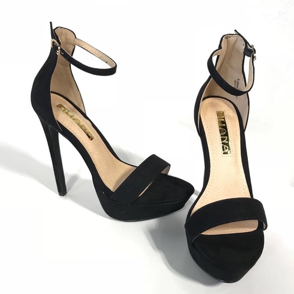 Liliana Shoes - Liliana Black Platform High Heel Stilettos
